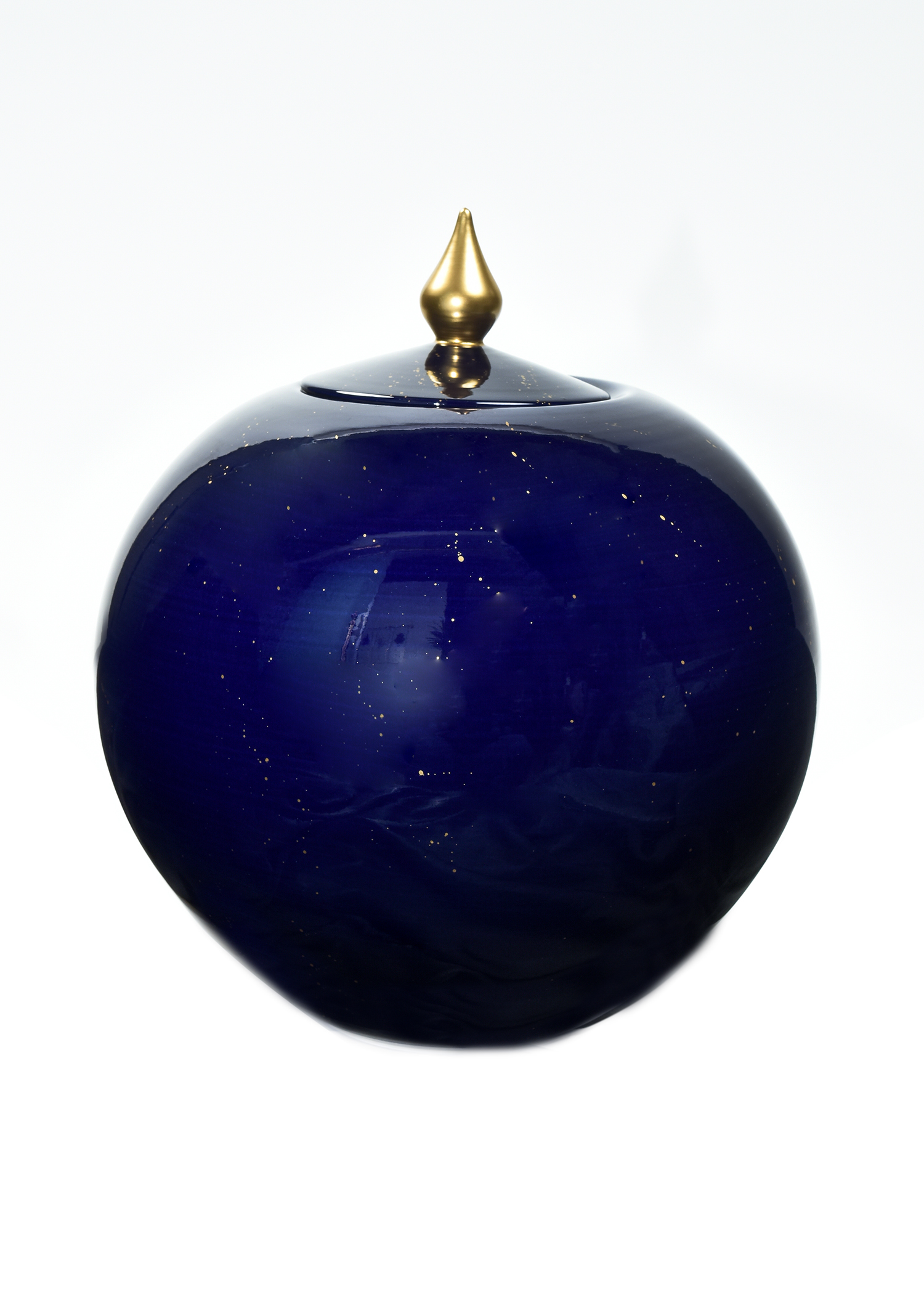 Blue Ball Shape Jar Medium