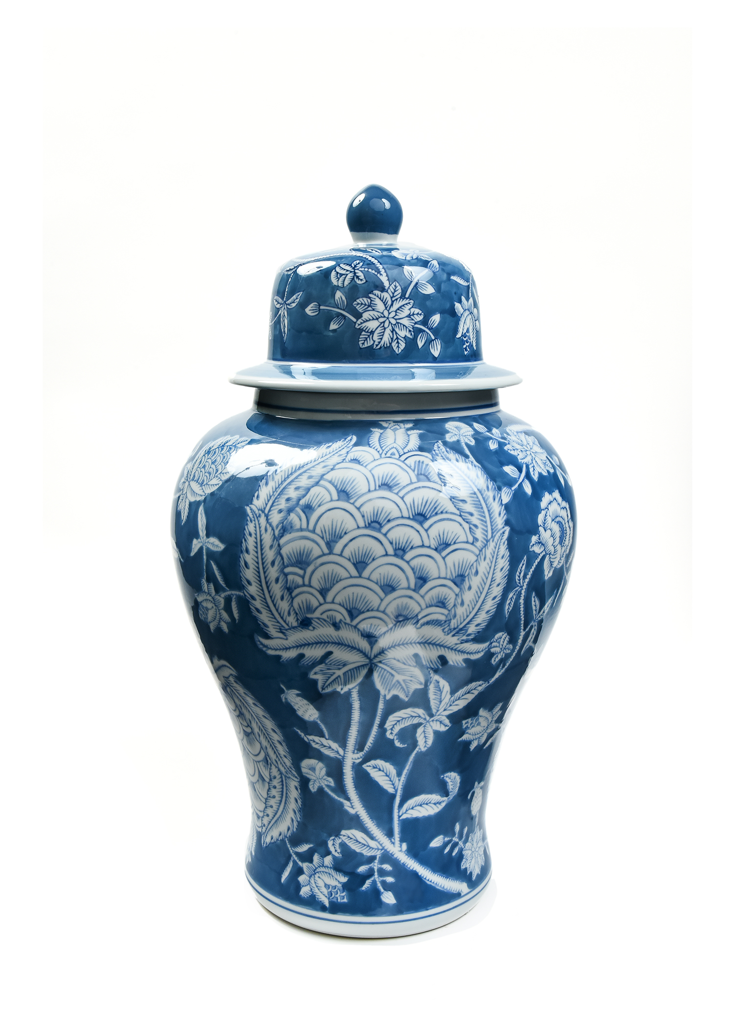 Decorative Lidded Cube Blue