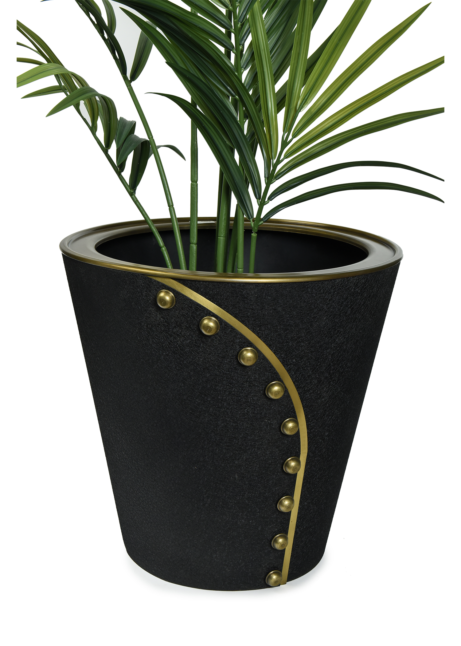 Black Pot With Gold Top