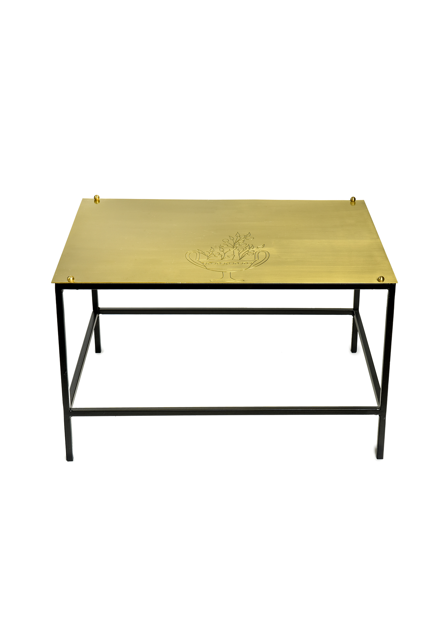 Brass Coffee Table With Iron Legs