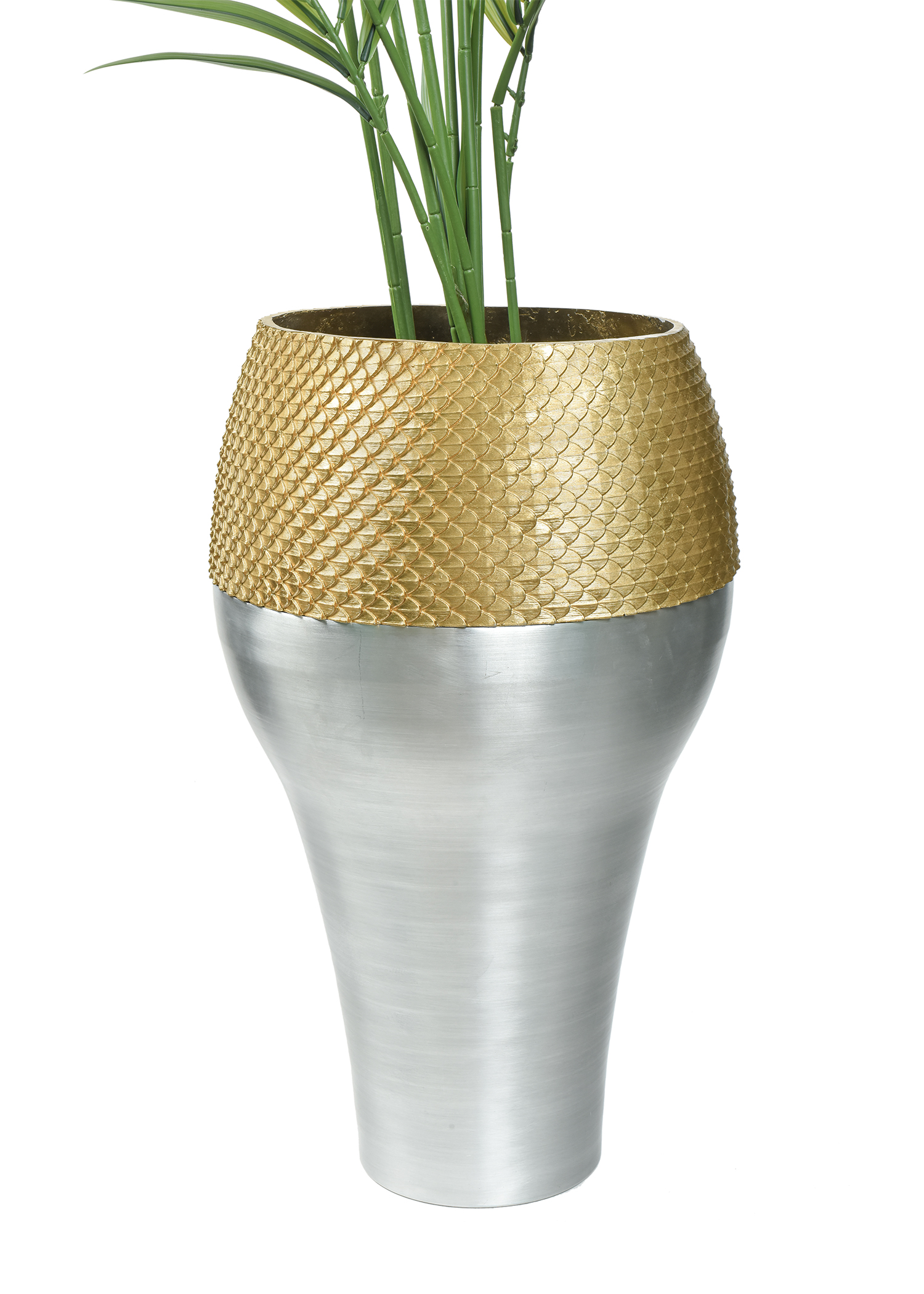 Silver Pot With Gold Top