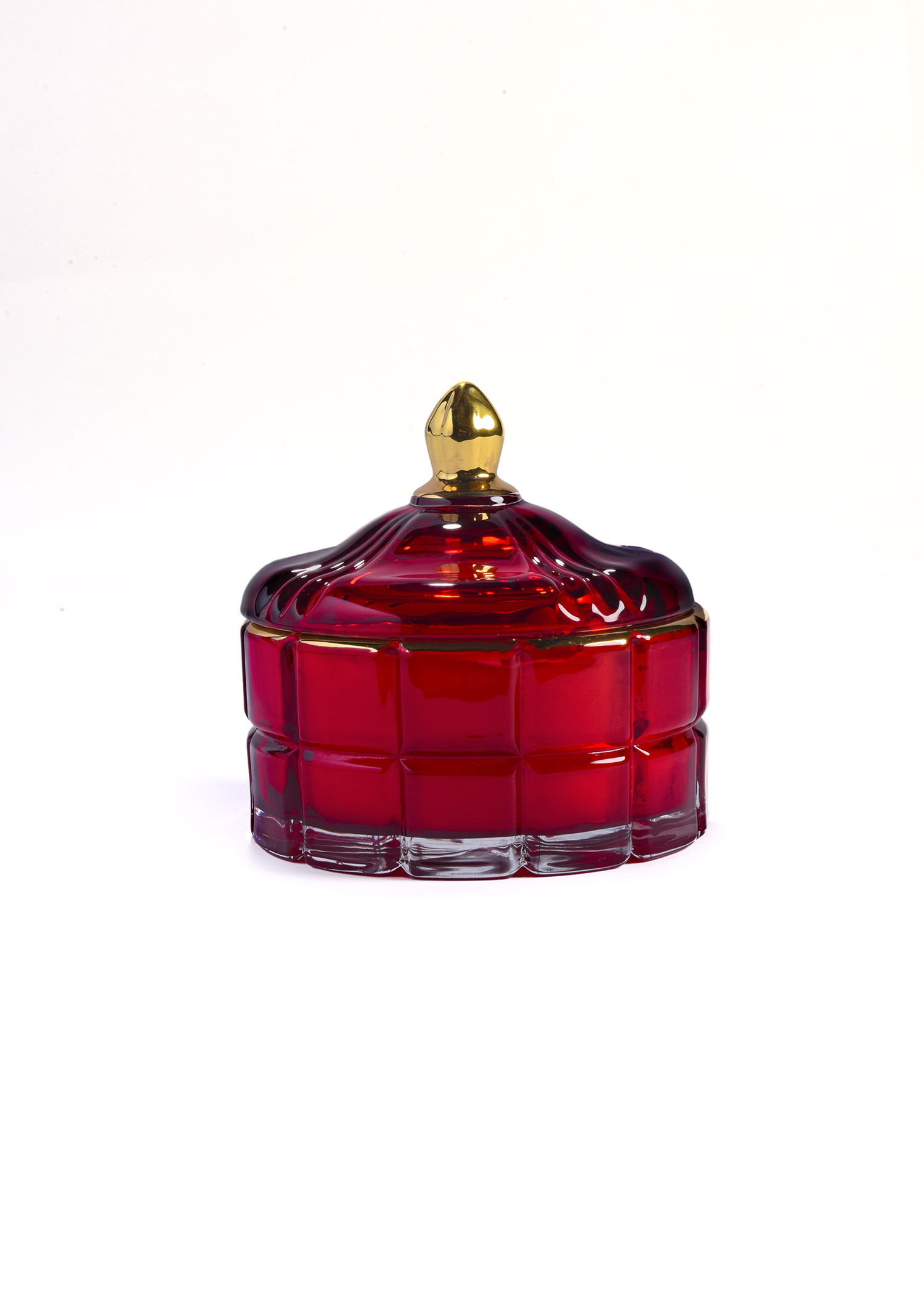 Red Art Deco Candle