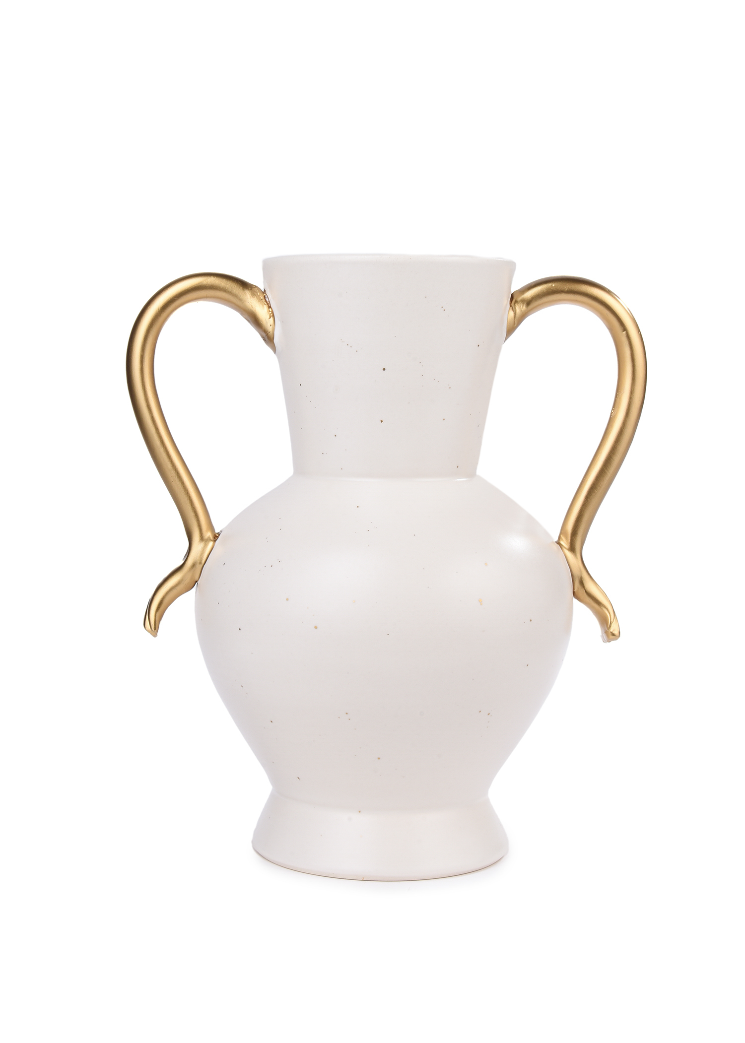 White Vase With Gold Arms Standard