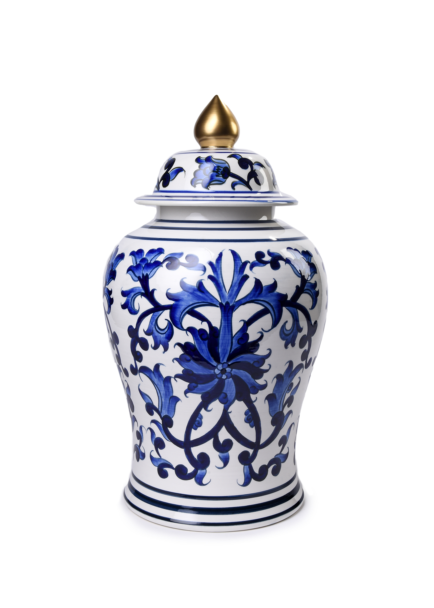 White And Blue Chinese 
Ceramic Jar Large