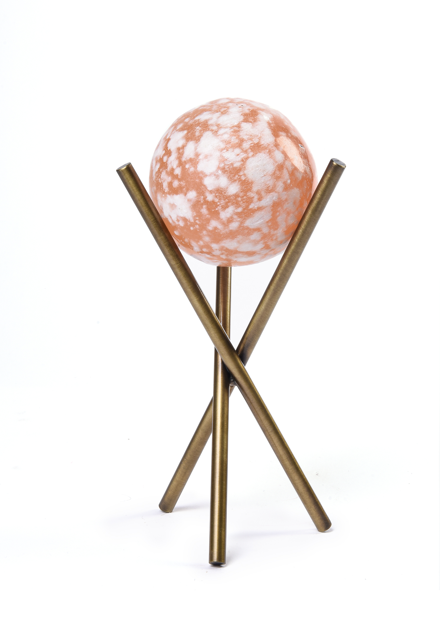 Marble Ball With Modern Metal 
Leg Large