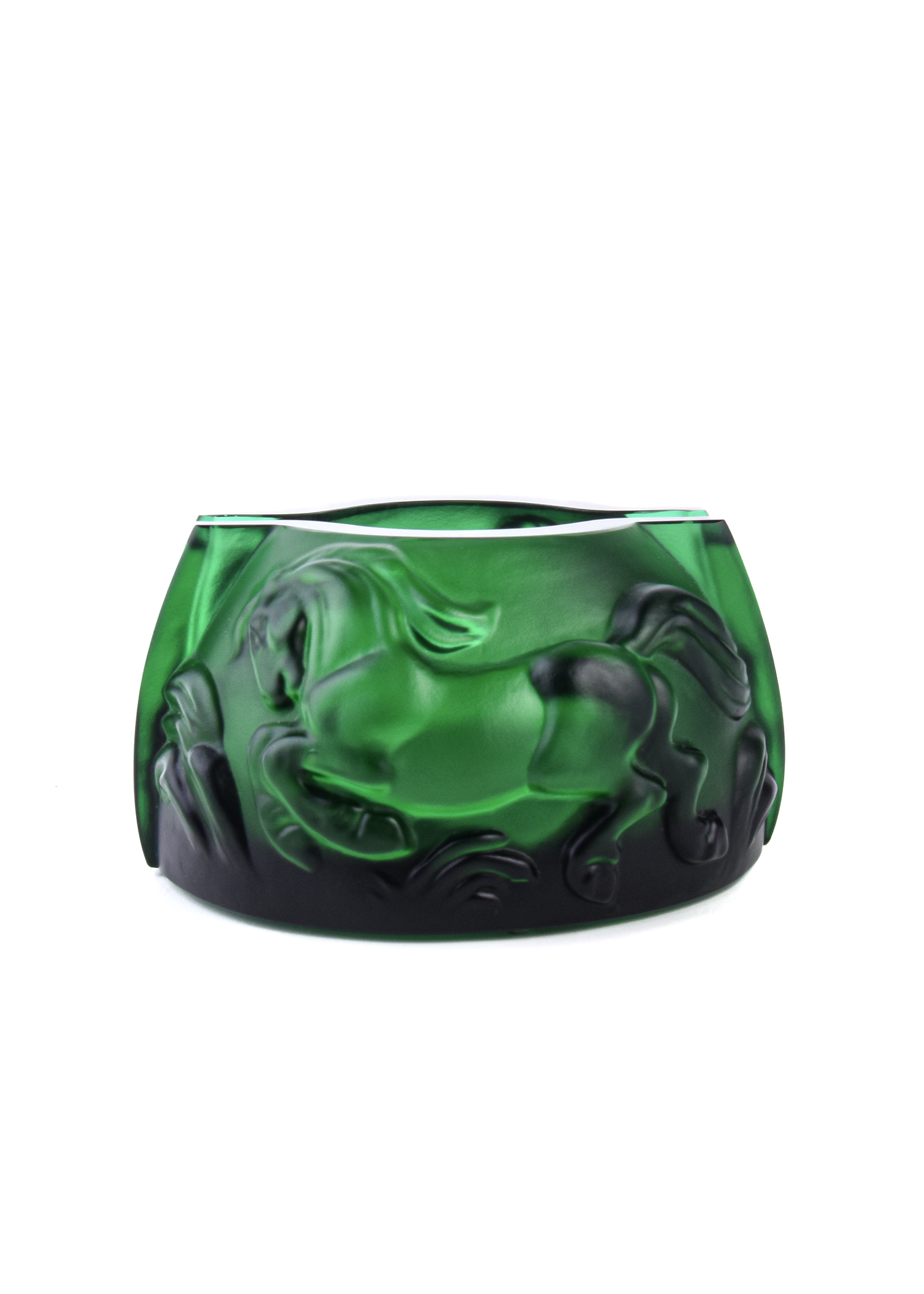 Green Bohemia Crystal Ashtray