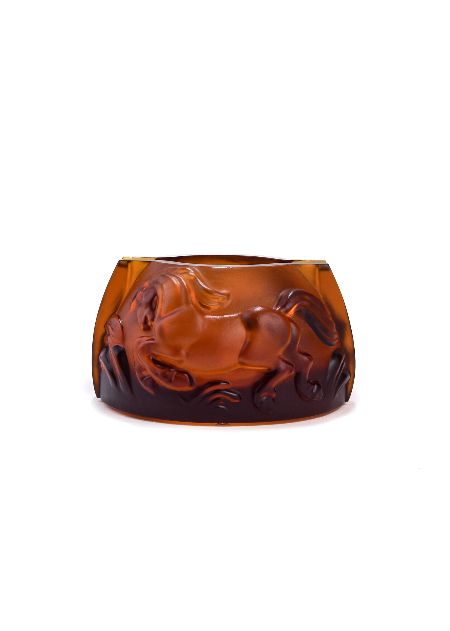 Amber Bohemia Crystal Tray