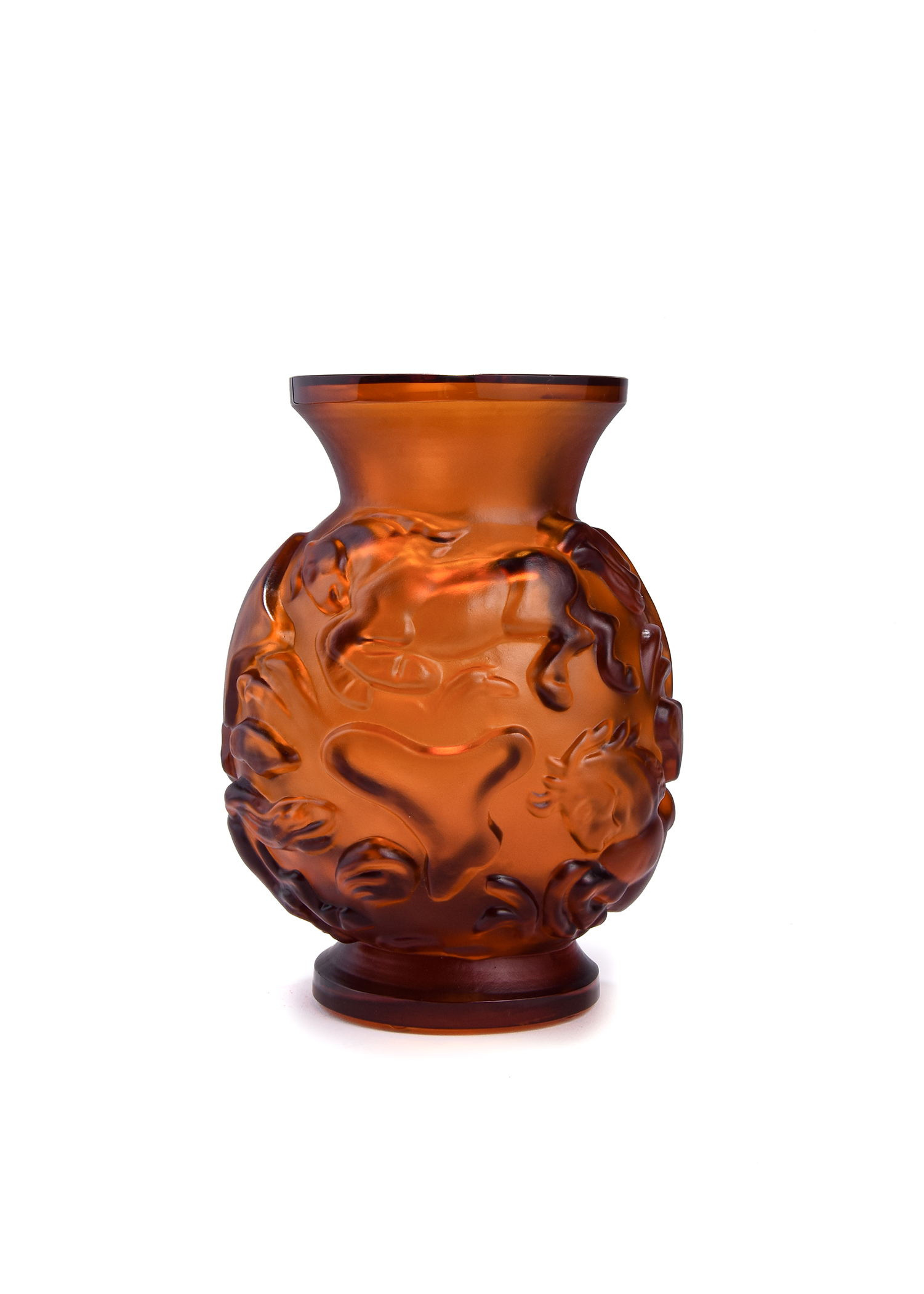 Amber Bohemia Crystal Vase