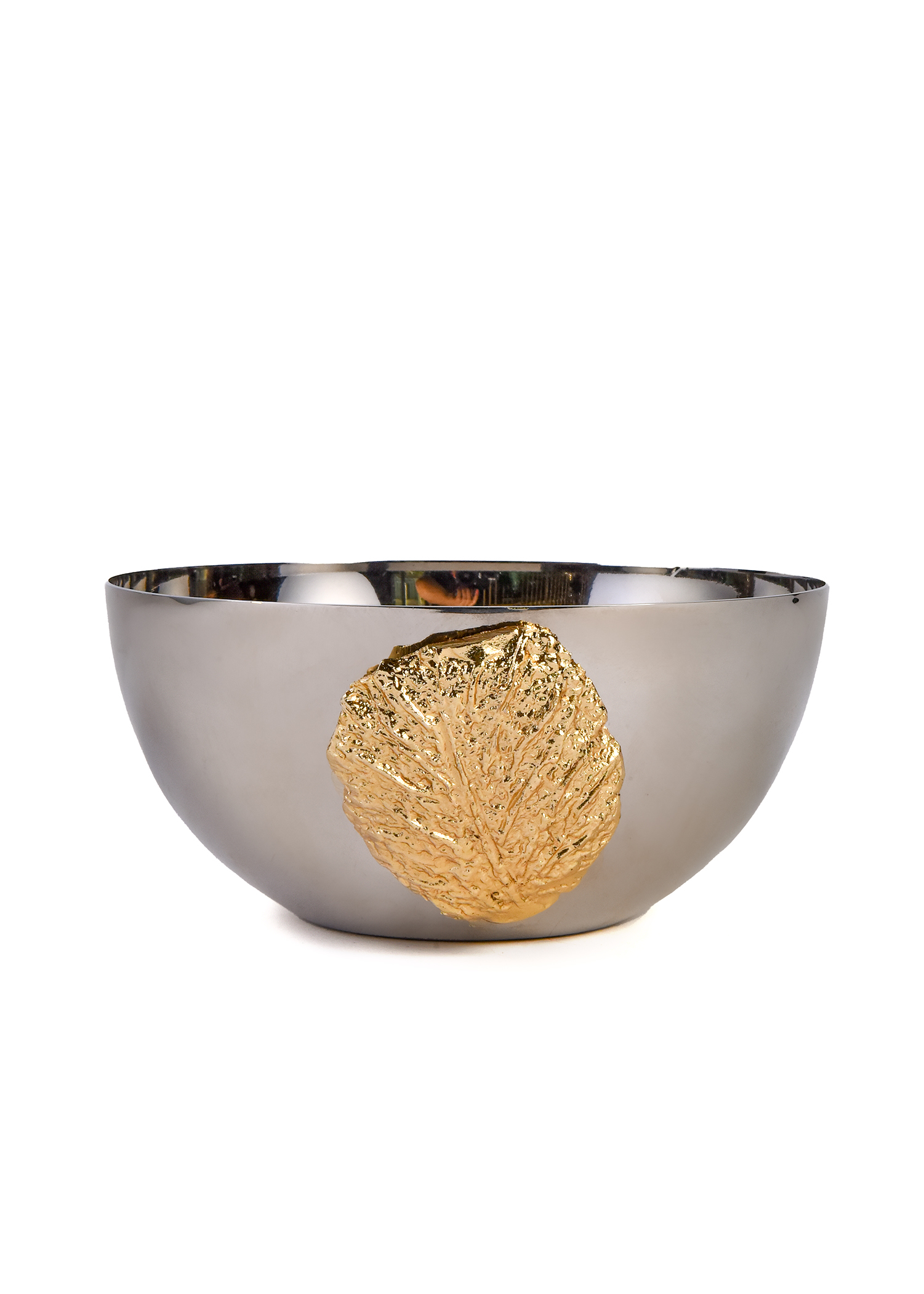 Silver Bowl with Gold Accent