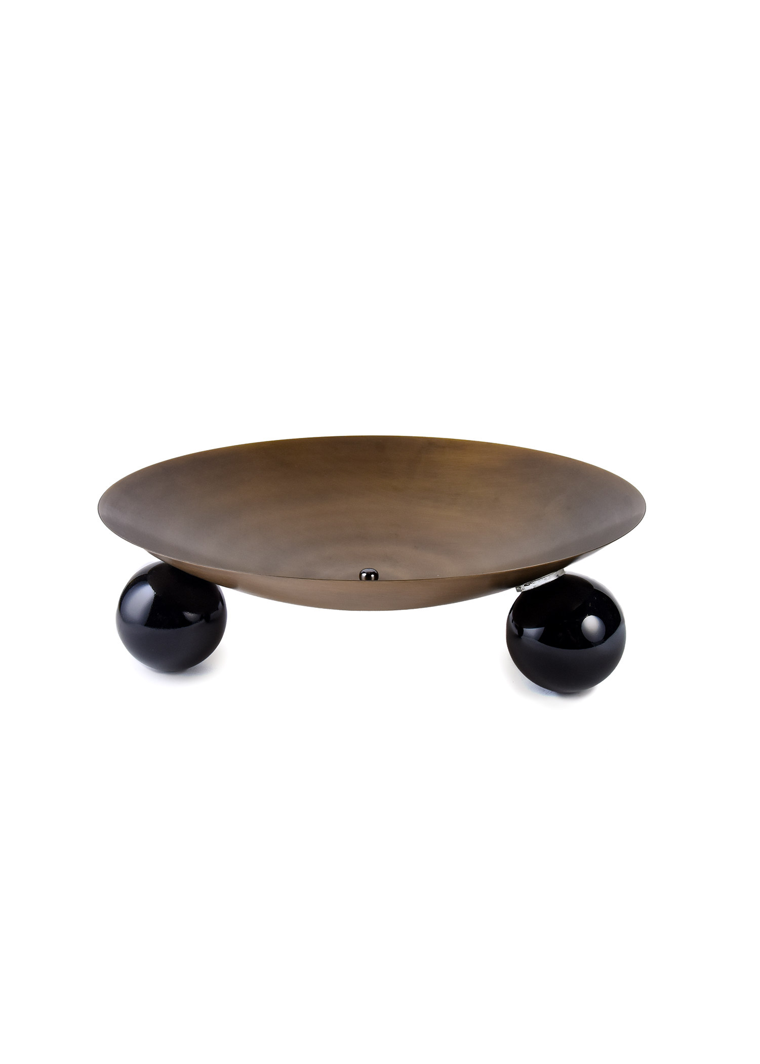 Bronze Tray With Black Ball 
Legs Medium