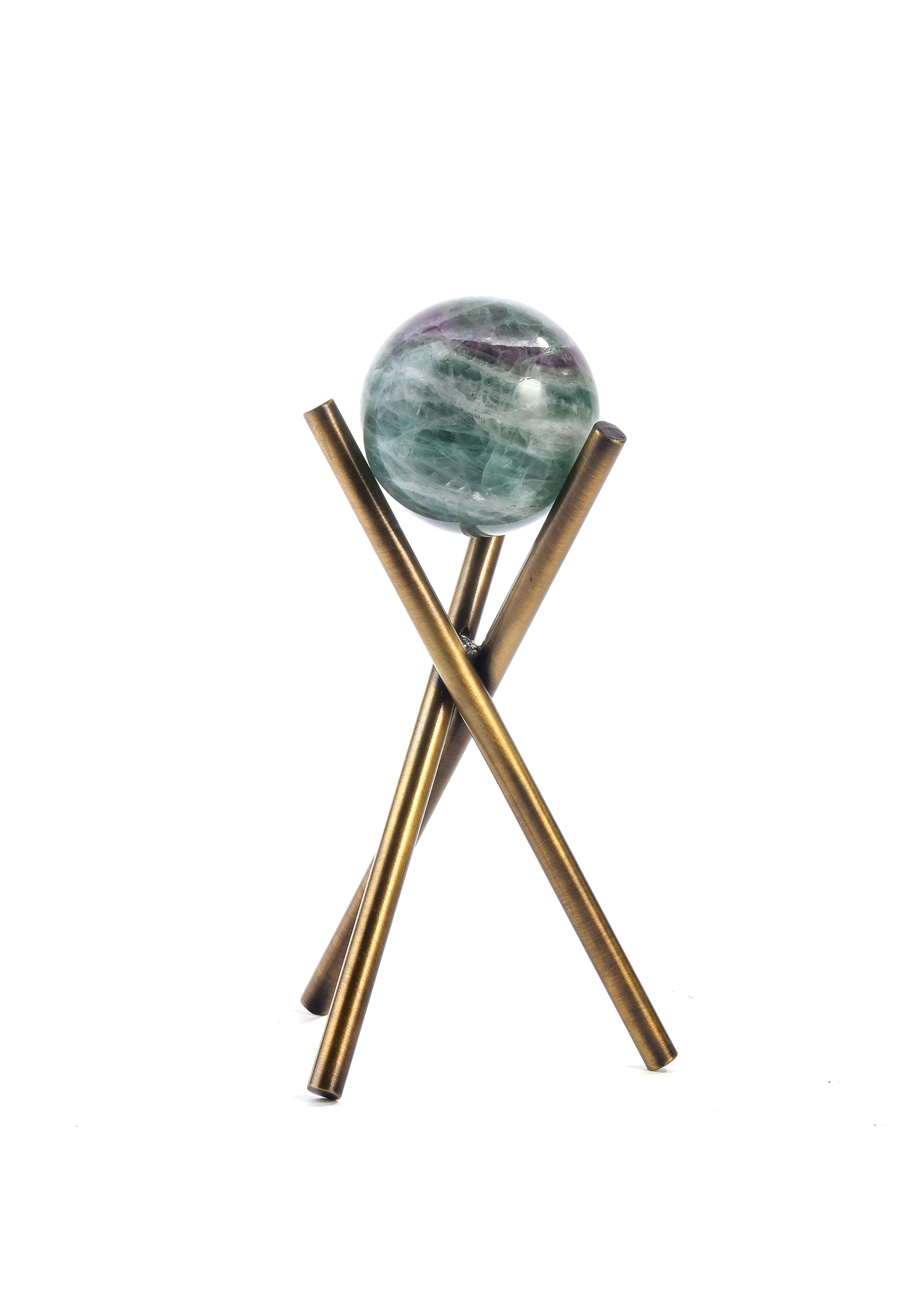 Marble Ball With Modern Metal 
Leg Large