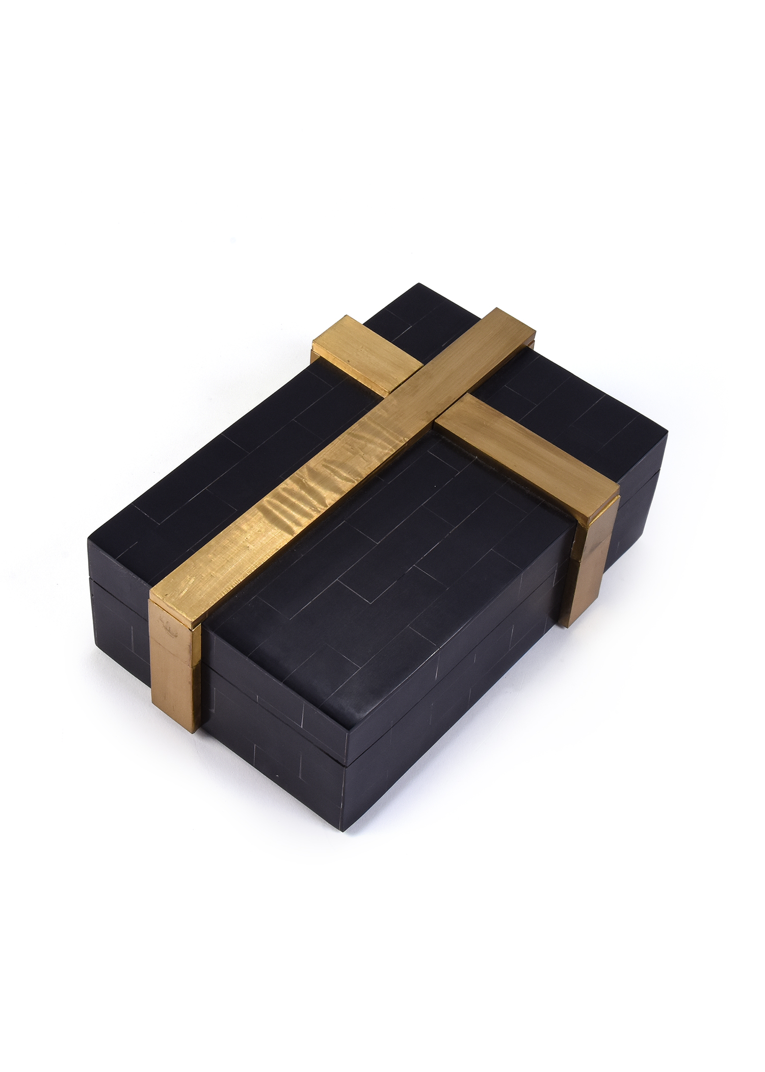 Black And Gold Wooden Box