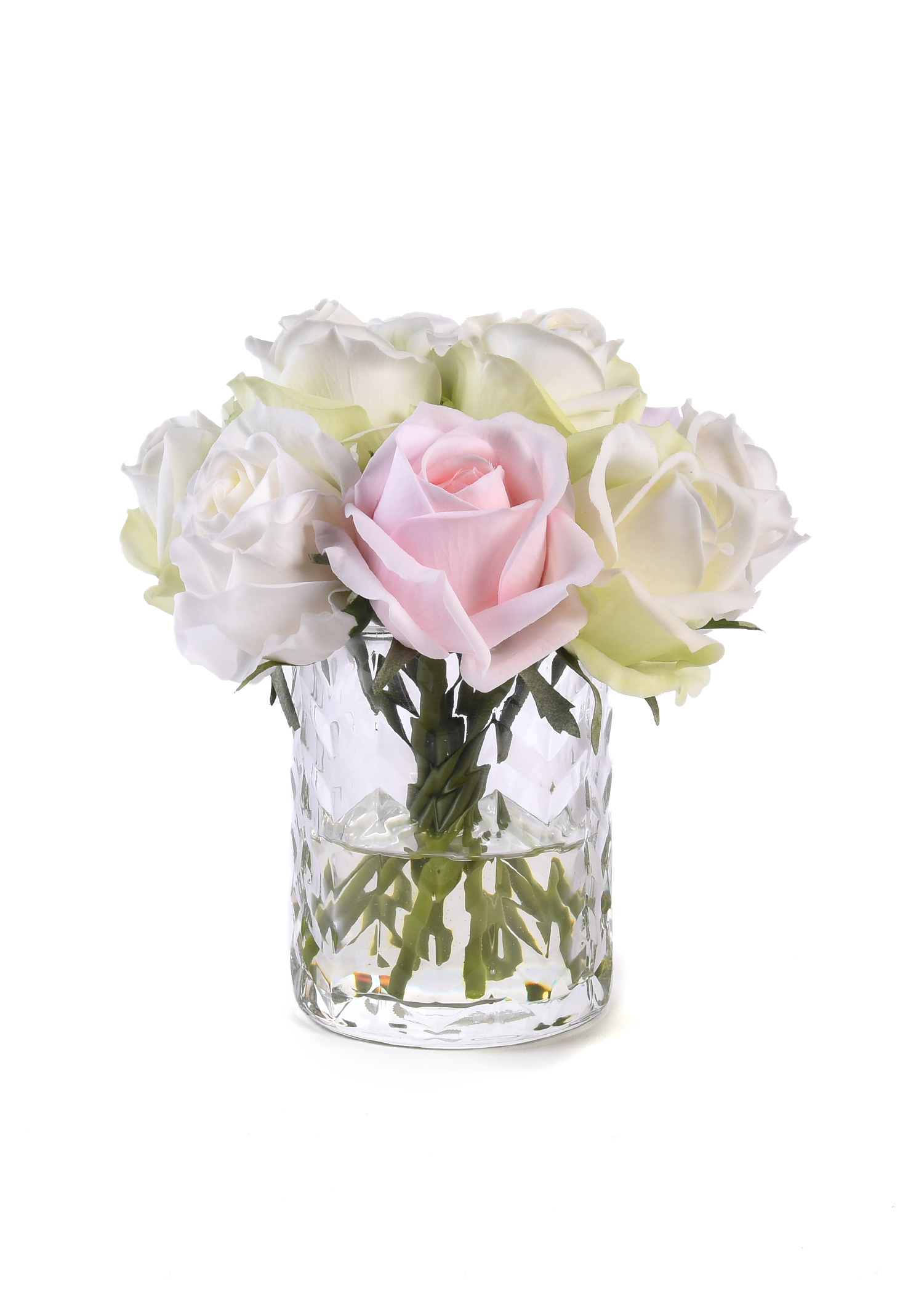 Harringbone Flower Clear Pink