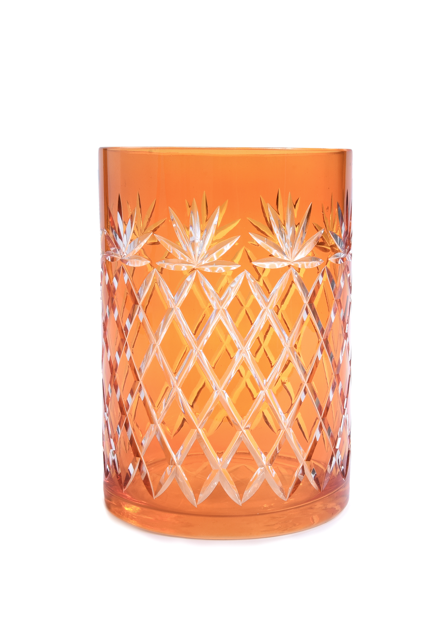Orange Cylinder Pot