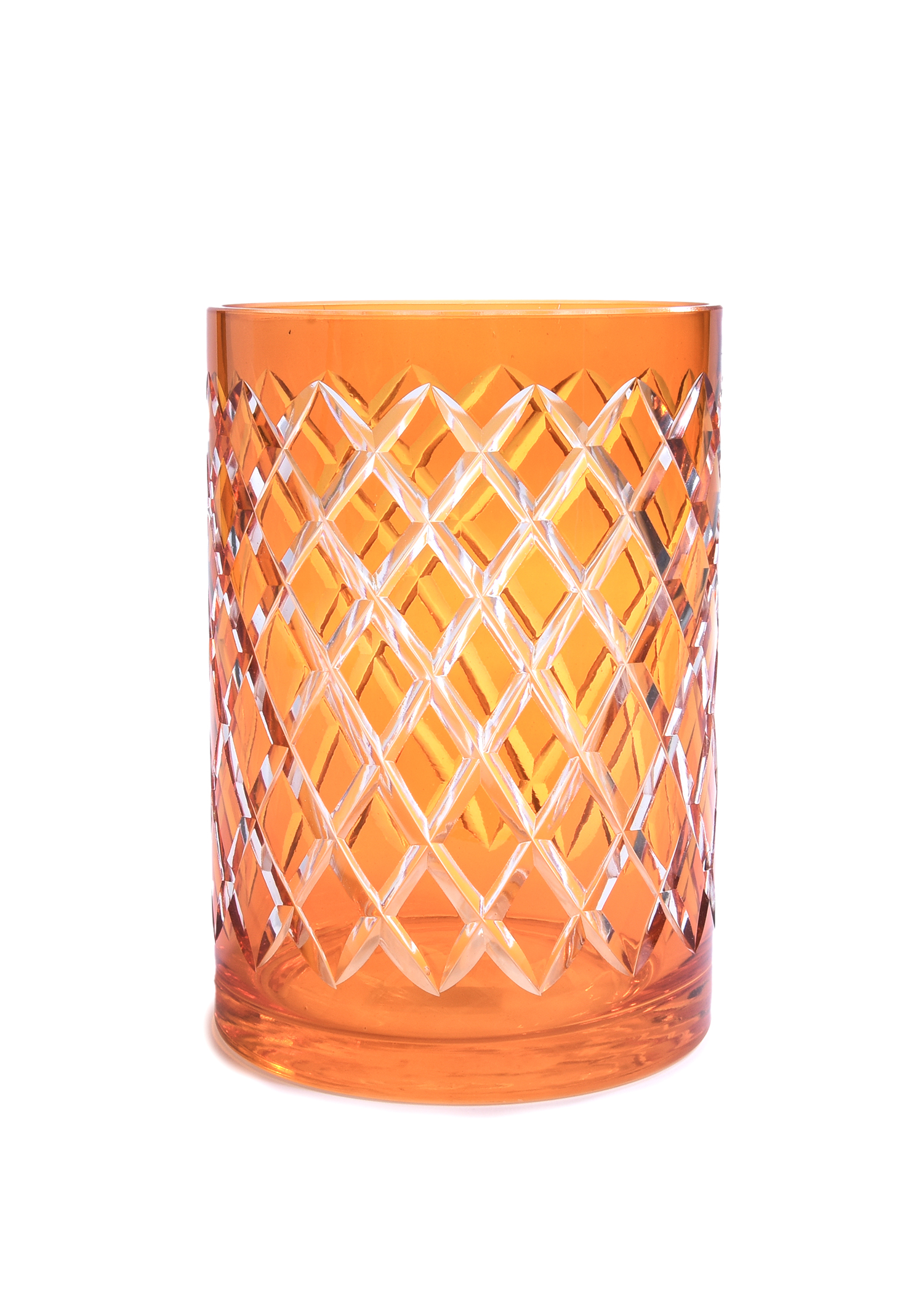 Orange Cylinder Pot 2