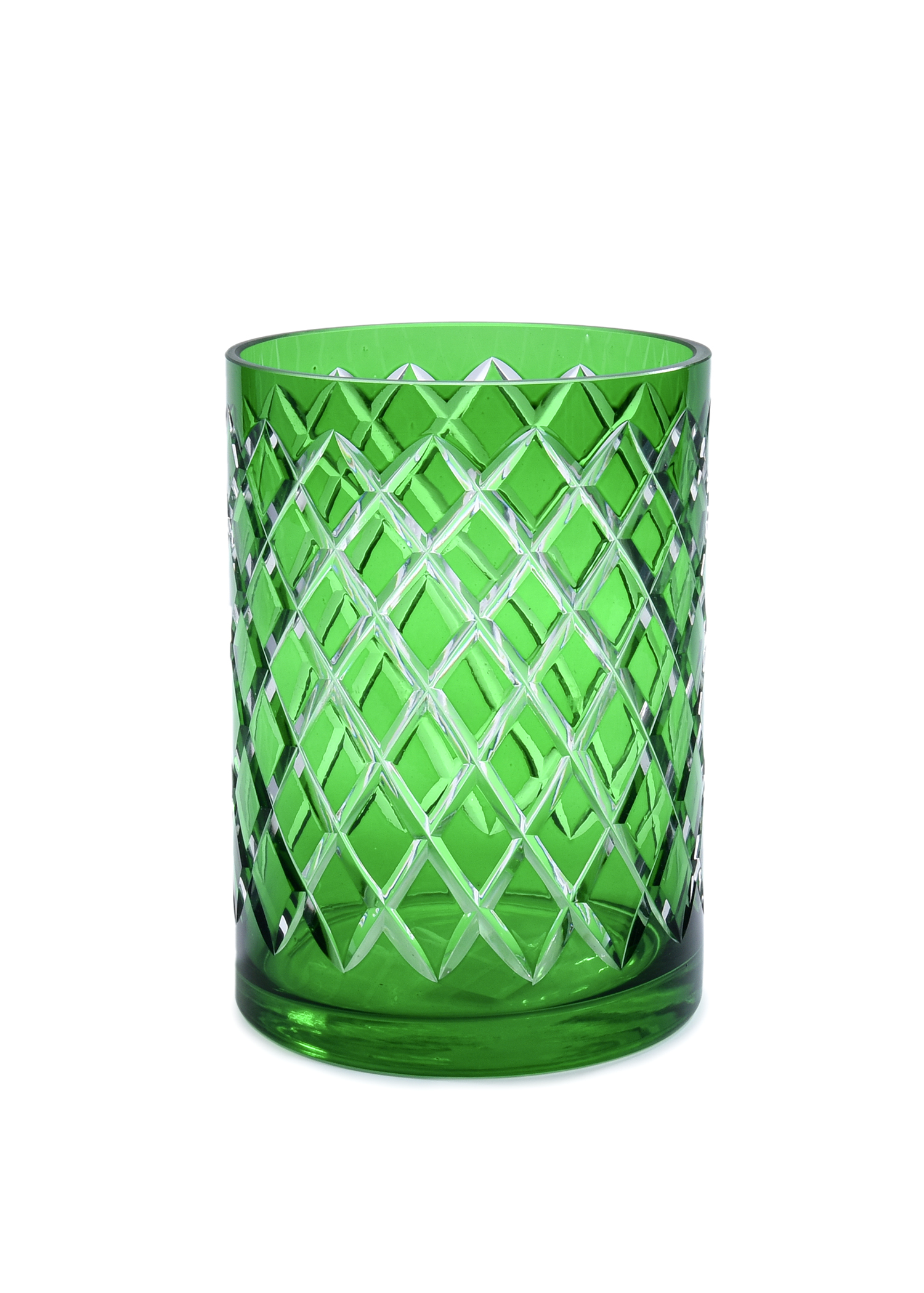 Green Cylinder Pot