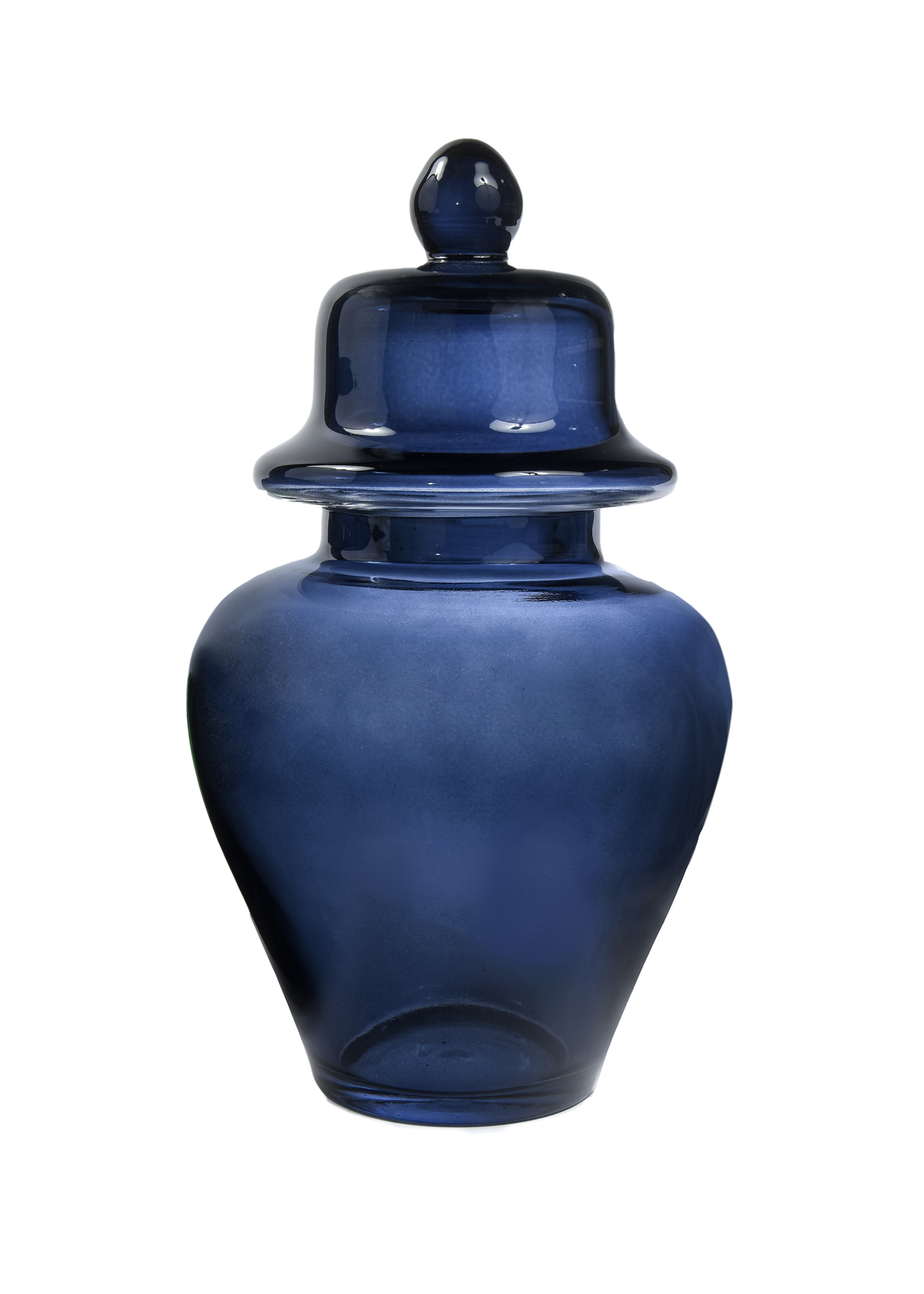Blue Glass Jar Large