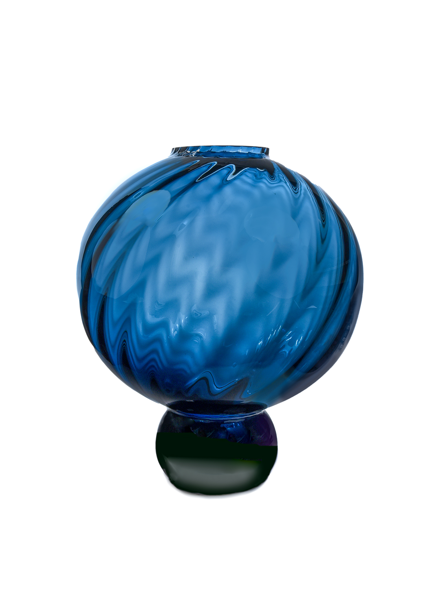 Blue Swirl Vase