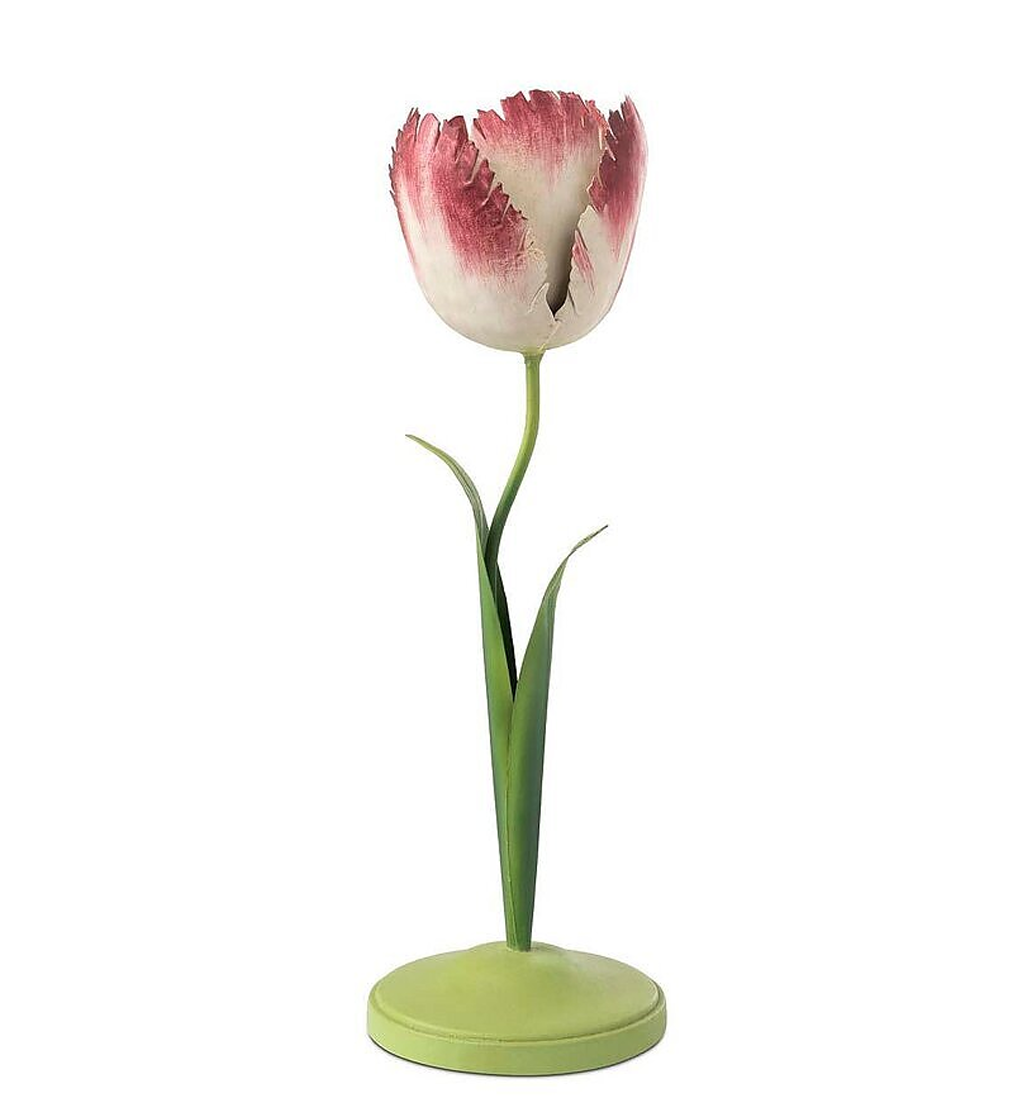 Pink Tulip Candle Holder