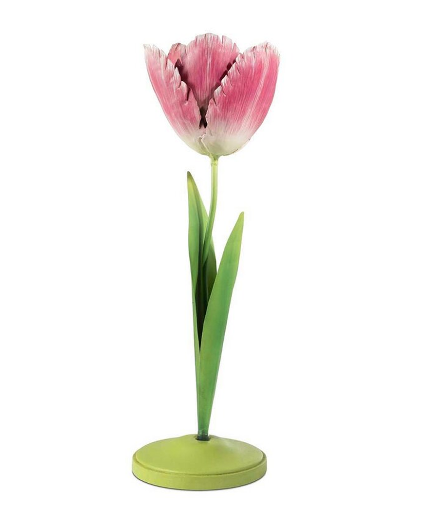 Pink Flame Tulip Candle Holder