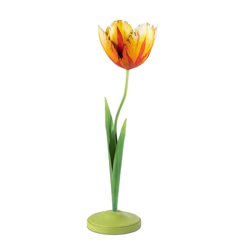 Yellow and Red Tulip Candle Holder