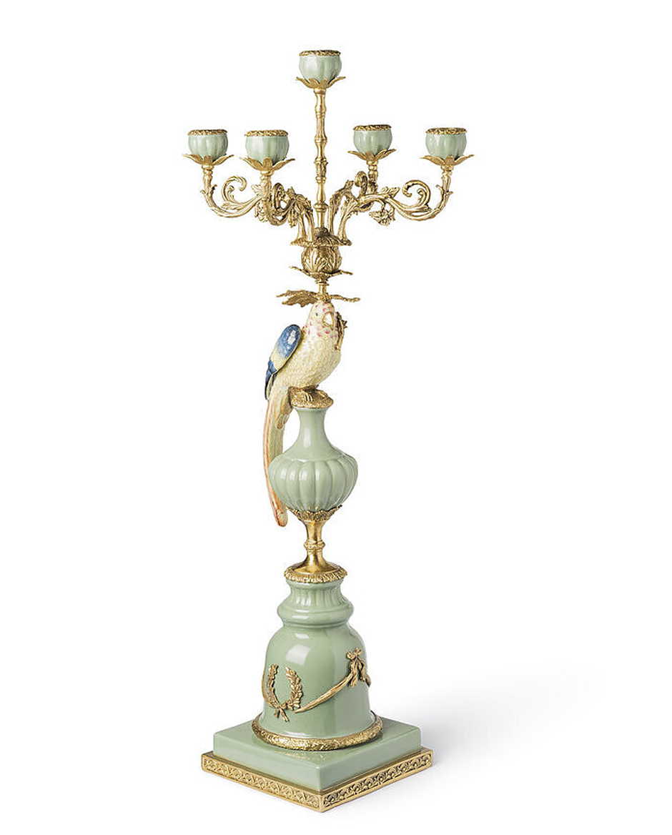 Green Parrot Candle Chandelier Stand