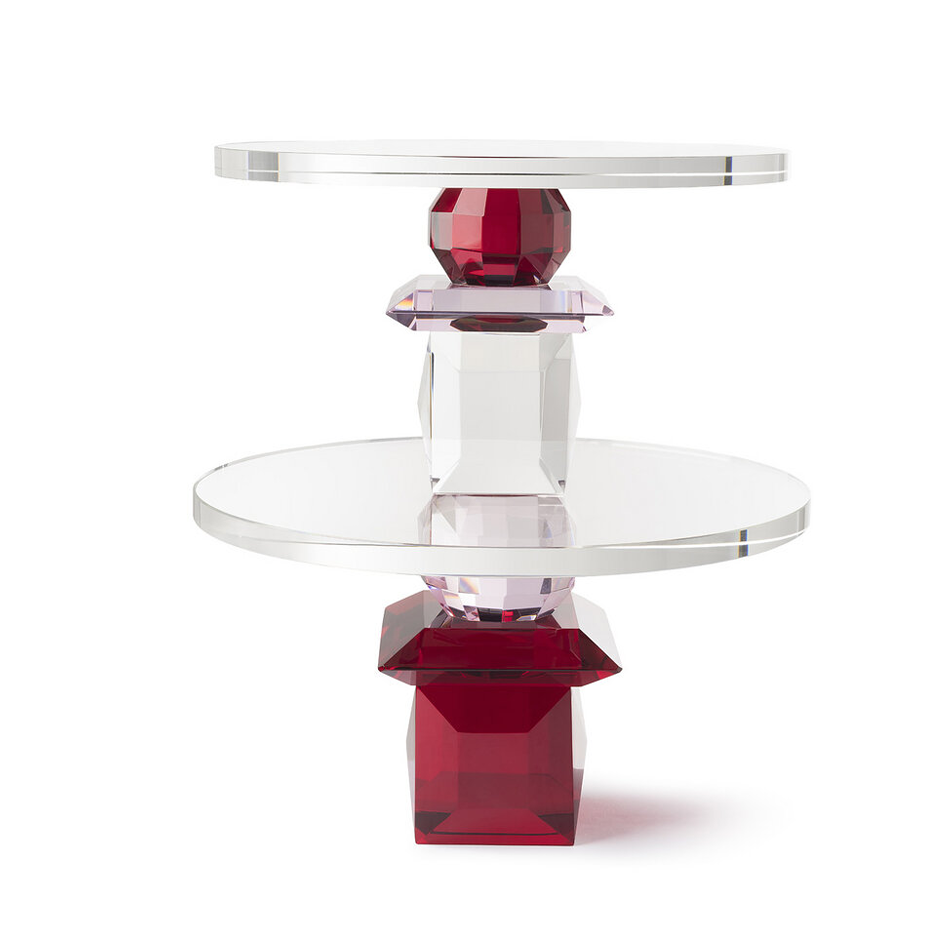 Crystal Raised Double Plate Red