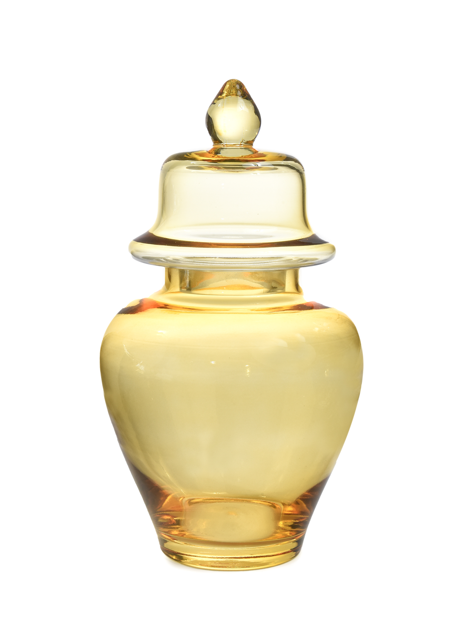 Yellow Glass Jar Large