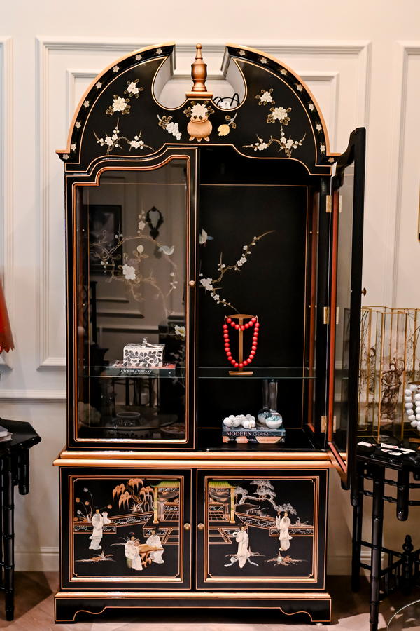 Black China Antique Cabnet