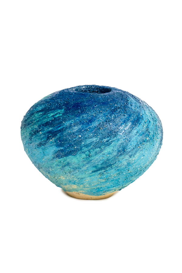 Sparkling Blue Obmbre Vase