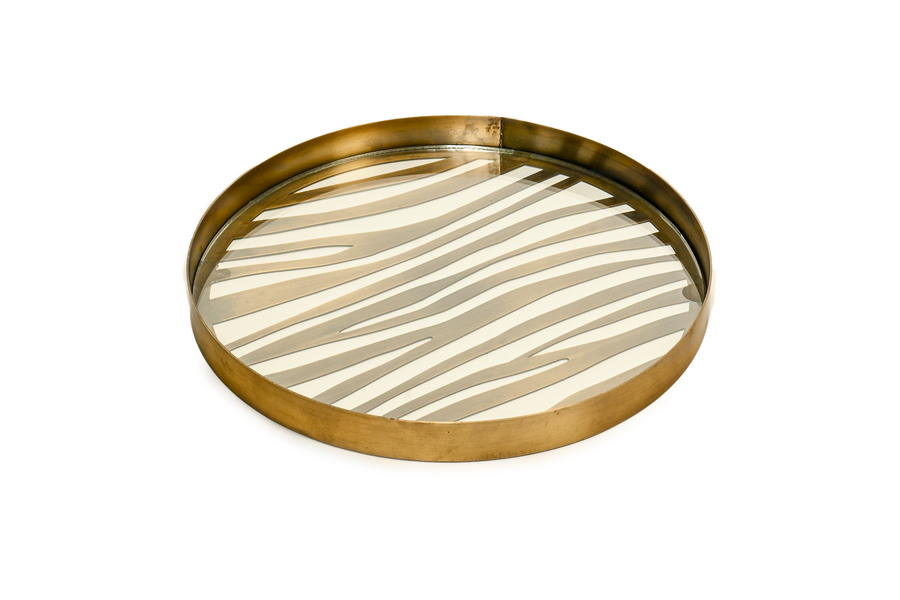 Bronze And Transparent Round Tray