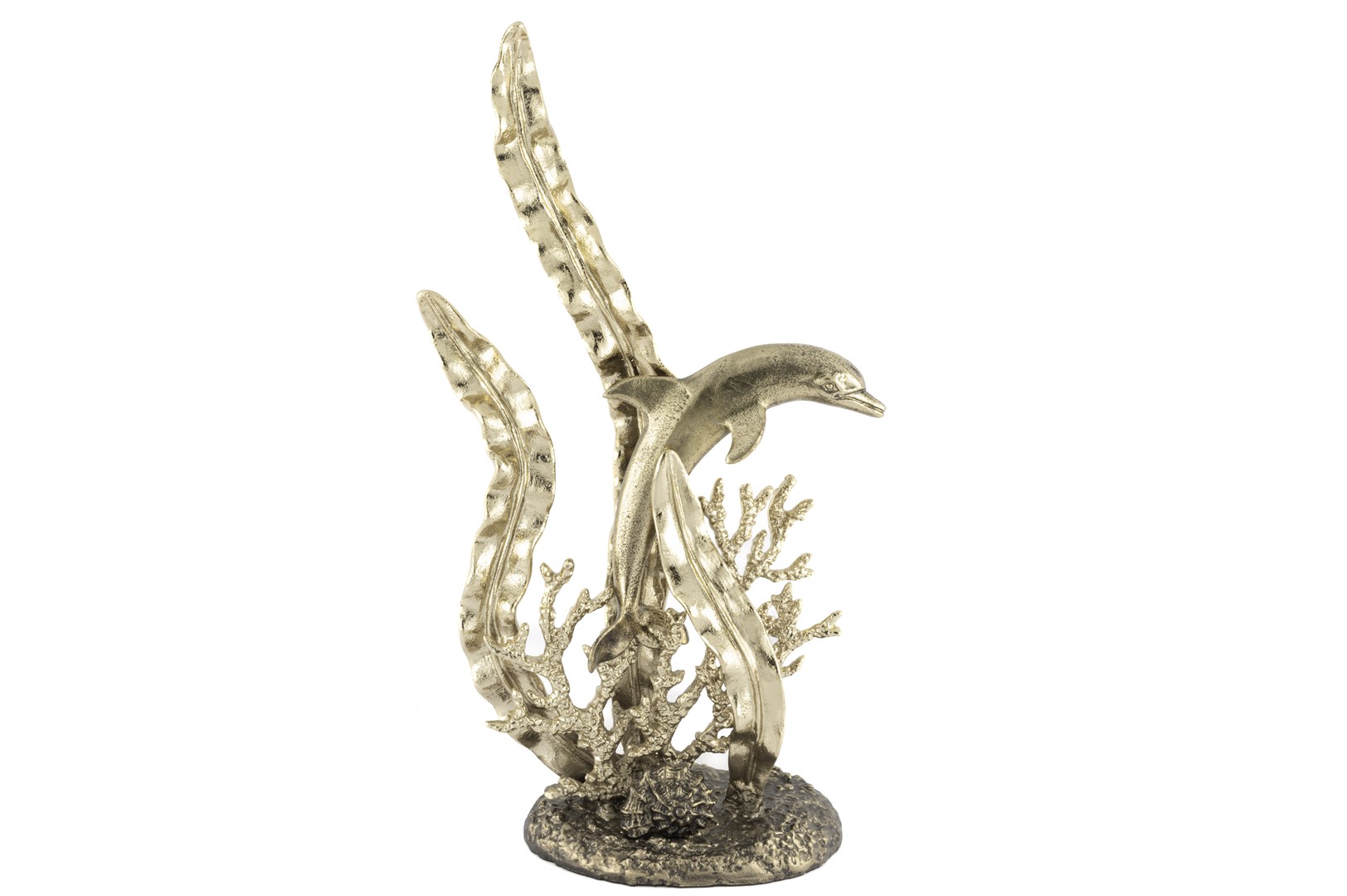 Antique Gold Dolphin Sculpture
