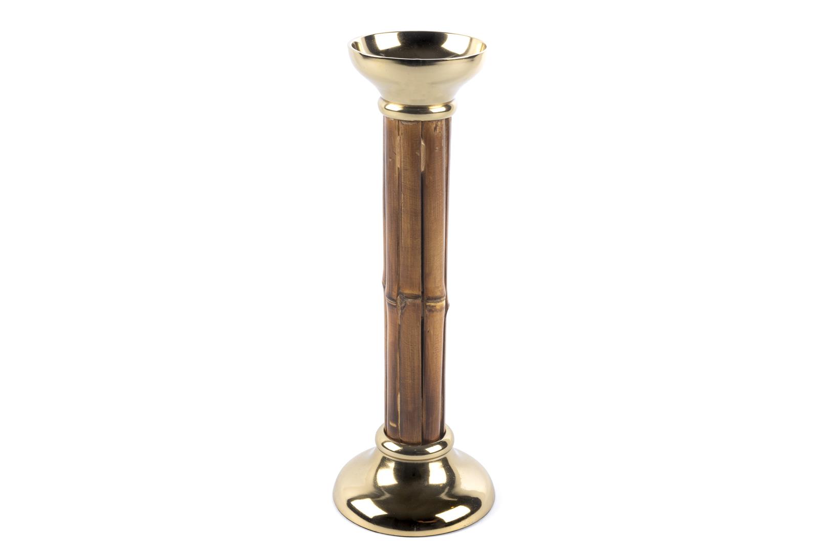 Gold Bamboo Candleholder – Small