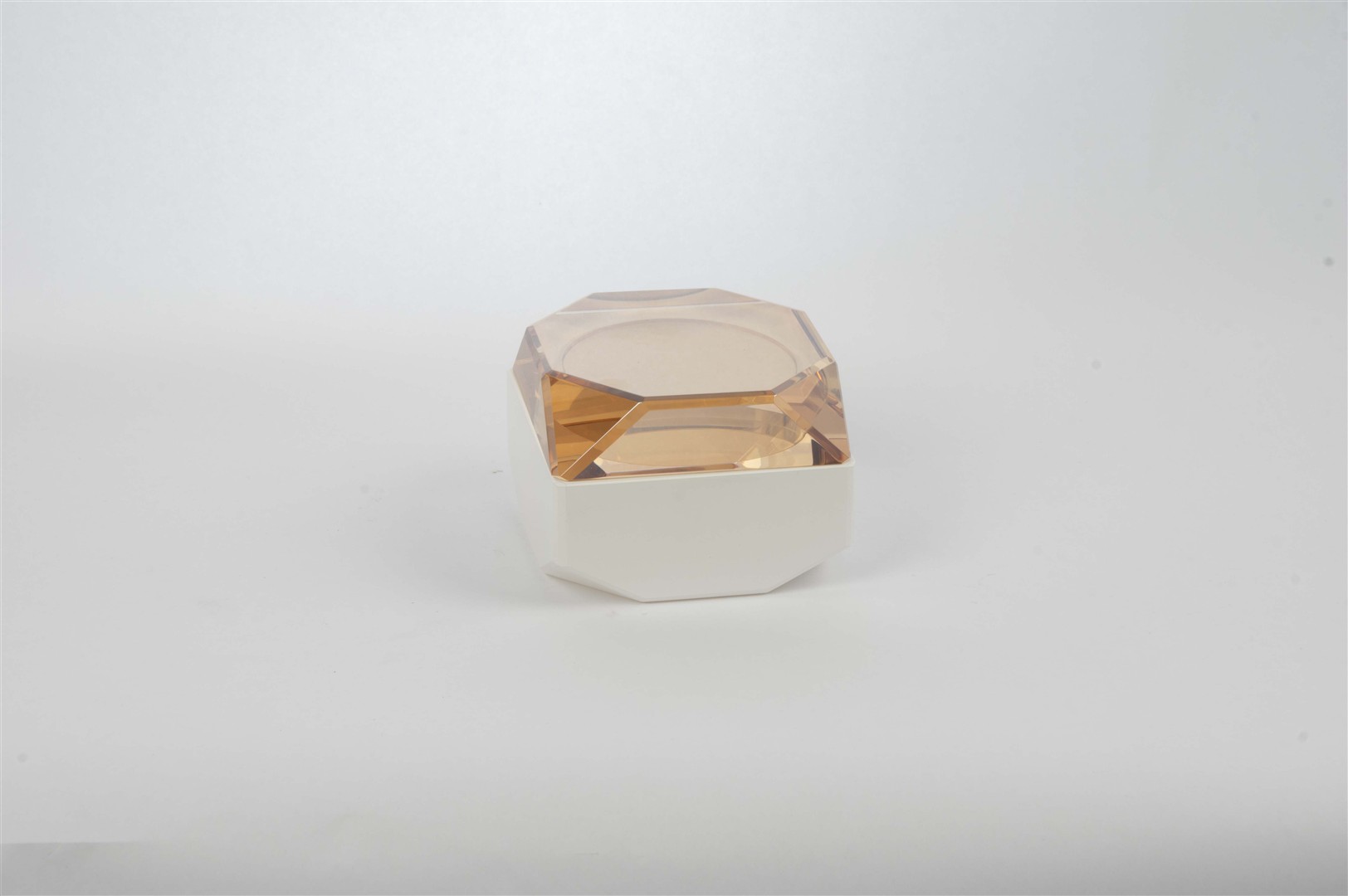 White and Champagne Crystal Jewellery Box