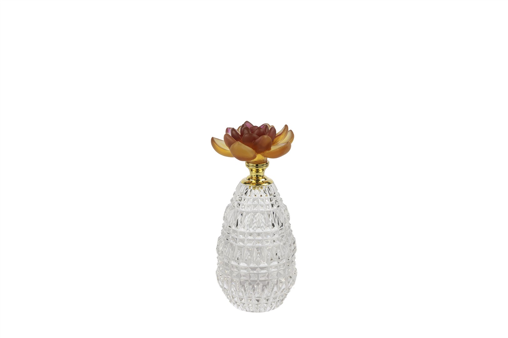 Glass Bottle Orange Flower Topper – Tall