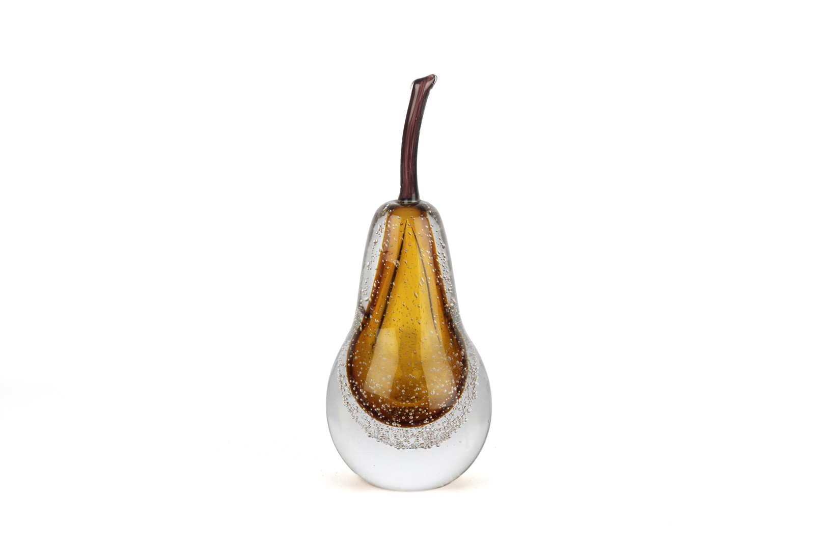 Frosted Glass Pear Sculpture