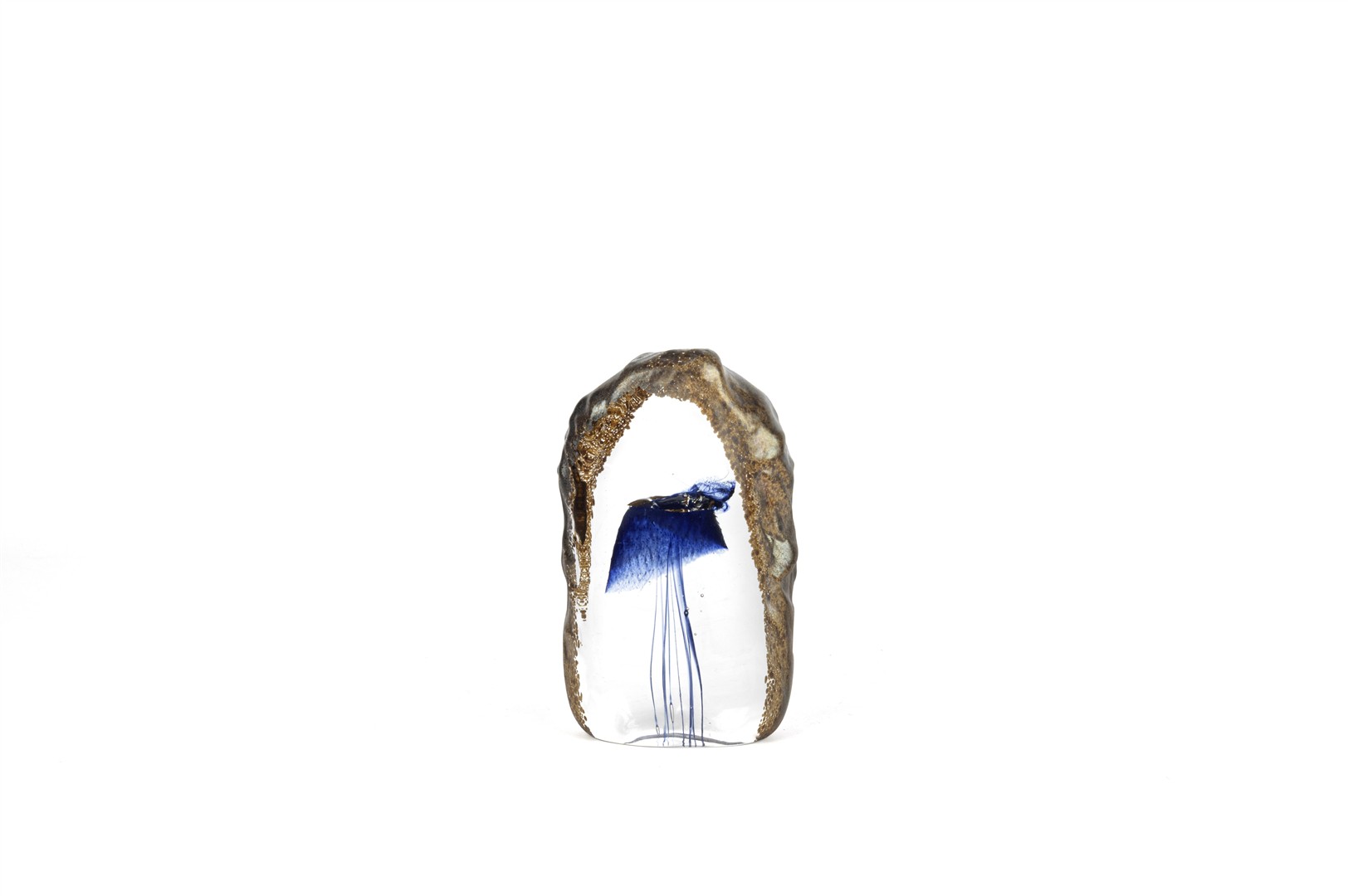 Blue Aurora Art Glass Object – Small