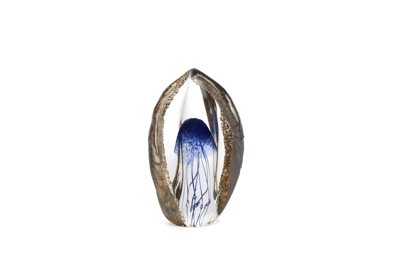 Blue Aurora Art Glass Object – Large