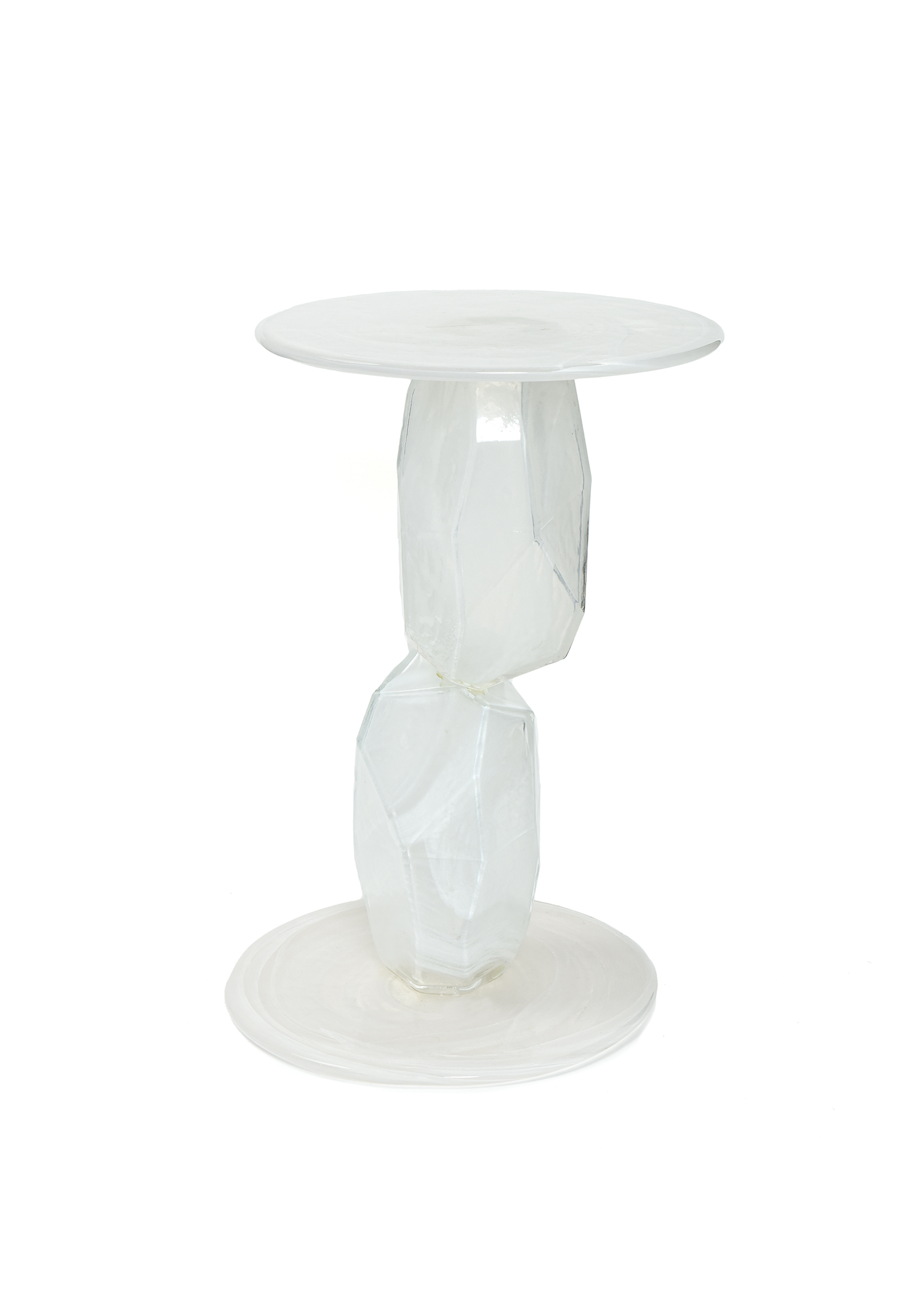 Modern White Full Glass 
Coffee Table