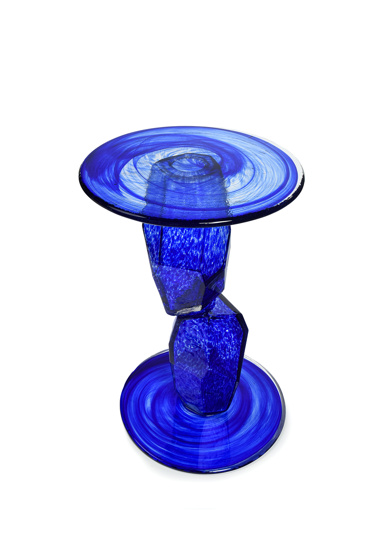 Modern Blue Full Glass Coffee 
Table