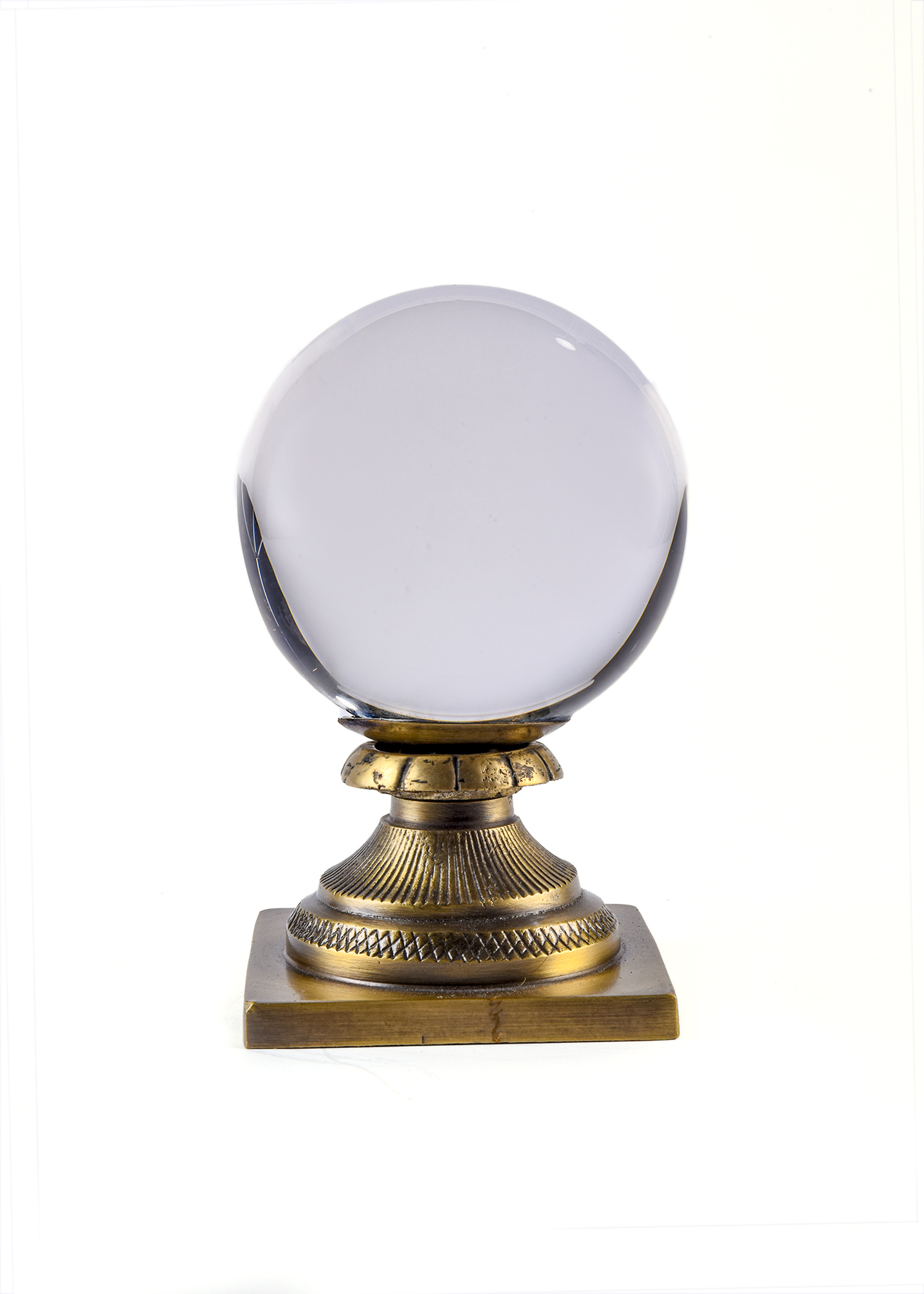 Transparent Glass Globe With Metal Legs Large