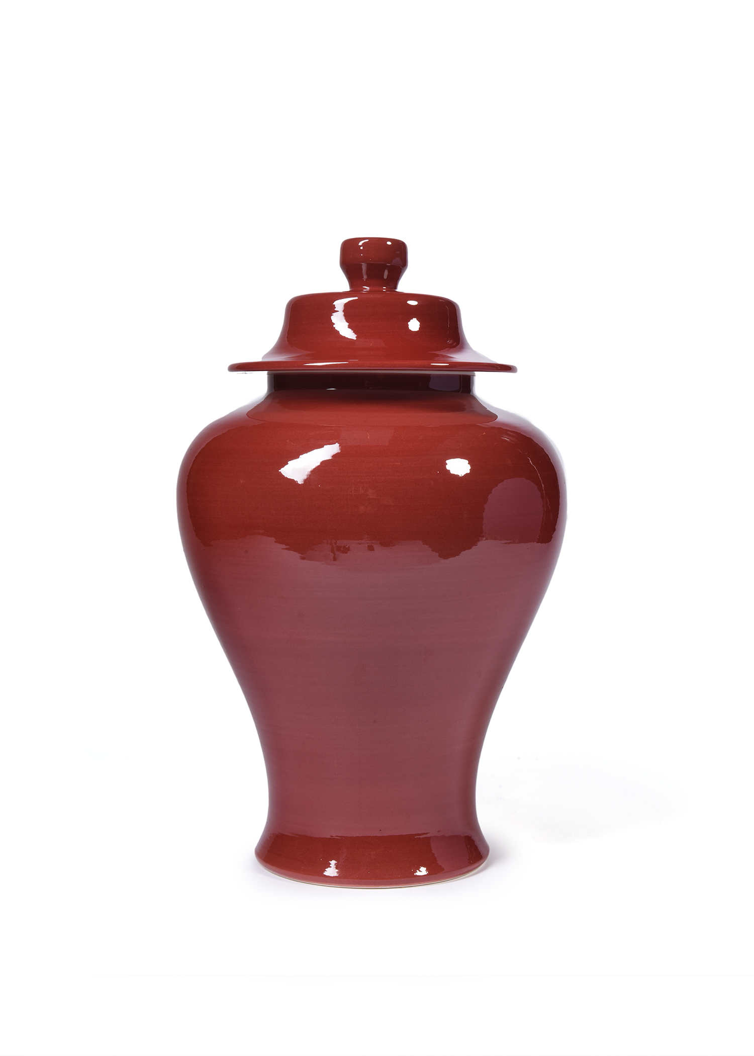 Red Ceramic Plane Jar
