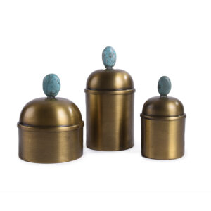 Bronze Triple Sugar Bowl Set Of 3