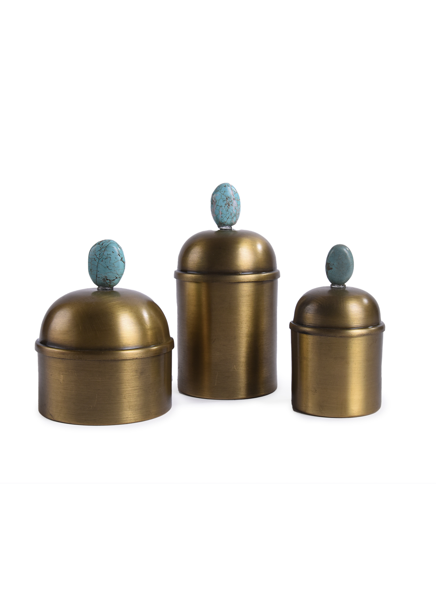 Bronze Triple Sugar Bowl Set Of 3