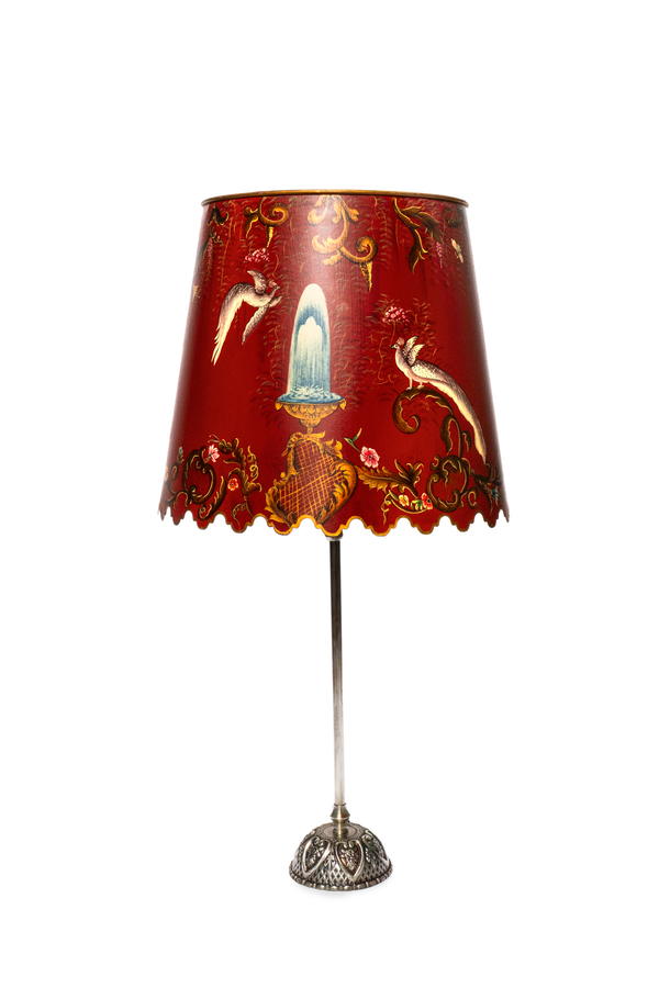Chinese Style Red Handpainted Lamp