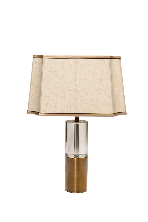 Metal And Glass Table Lamp  1104